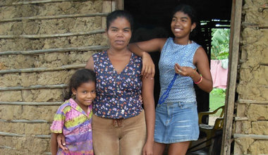 Displaced family in Colombia